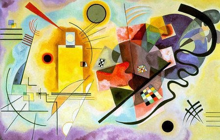 Kandinsky, Amarillo, rojo, azul, 1925