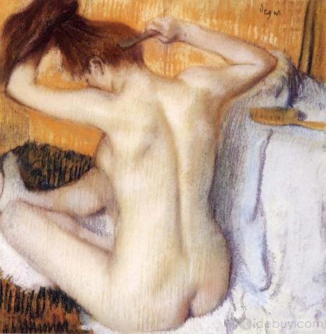 mujer peinandose 1885