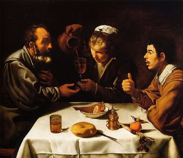 el almuerzo velazquez 1618-19