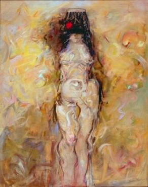 Woman Artist, Nude, Standing, (Mujer artista, desnuda, de pie, 1987) Dorothea Tanning
