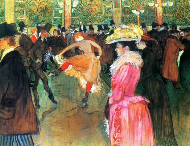 baile en el moulin rouge, toulouse-lautrec, 1890