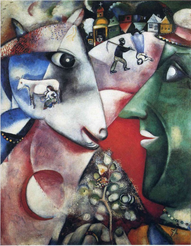 yo y la aldea, marc chagall, 1911