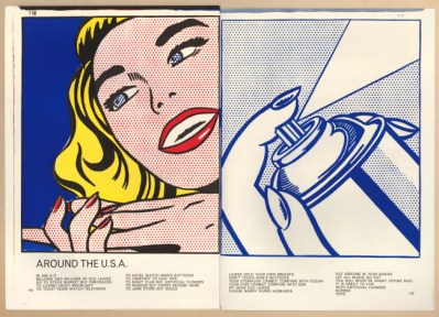 Girl/Spray can from Walasse Ting. Roy Lichtenstein